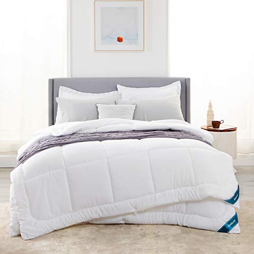 Bedsure Edredón Relleno Nórdico 200x200 cm 4 Estaciones- Bedding Edredón Reversible Doble 150+300 gr/m² Fibra Suave y Antiacaro, Caliente y Cómodo Blanco Bedsure Edredón Relleno Nórdico 200x200 cm 4 Estaciones- Bedding Edredón Reversible Doble 150+300 gr/m² Fibra Suave y Antiacaro, Caliente y Cómodo Blanco