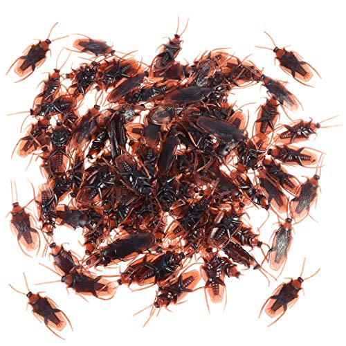 BESTOYARD Los Insectos Falsos de la cucaracha de la Novedad de la Broma de la cucaracha 100pcs parecen Reales para Halloween