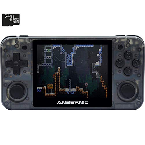 BITTBOY RetroGame RG350P Transparent Black Retro Gaming Portable Handheld Console; 3.5 Inch IPS Display; OpenDingux CFW; 2500mAH Battery [RG350P-TRANSPARENT-BLACK]
