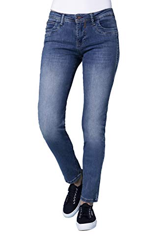 Blue Fire Co Nancy Slim Fit Jeans MID Rise Seasonal Basic - Pantalones vaqueros para mujer Pacific Washed 29W x 32L