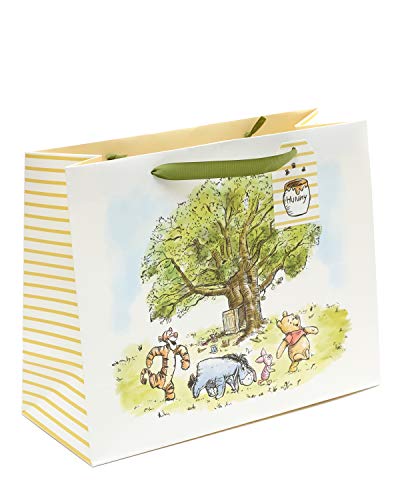 Bolsa de regalo grande – Bolsa de regalo de Disney, perfecta para una variedad de regalos – Hermosa obra de arte vintage de Winnie the Pooh