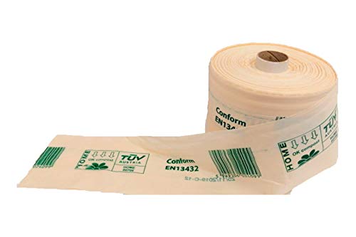 Bolsas Biodegradables y Compostables Fondo de Estrella de 34X40cm Rollo con 400 Bolsas,certificadas TUV Austria Conforme EN13432 y Fabricadas en la Unión Europea Bolsas Biodegradables y Compostables Fondo de Estrella de 34X40cm Rollo con 400 Bolsas,certificadas TUV Austria Conforme EN13432 y Fabricadas en la Unión Europea