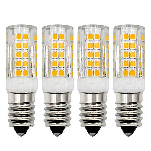 Bombilla LED regulable E14, luz blanca cálida, 3000 K, 230 V, 4 W, repuesto de 30 W, 40 W, bombillas halógenas Edison pequeñas para máquina de coser, lámpara de pie o lámpara de techo, 4 unidades