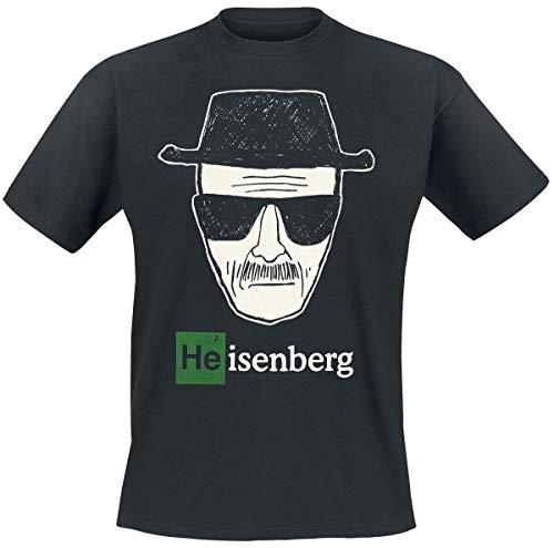 Breaking Bad Heisenberg Hombre Camiseta Negro 5XL, 100% algodón, Regular