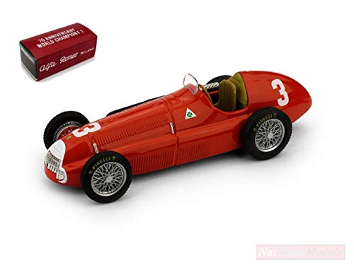 Brumm BM0036D Alfa Romeo 158 Luigi FAGIOLI 1950 N.3 2nd Britain GP 70 PCS 1:43 Compatible con