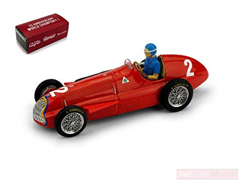 Brumm BM0043CH Alfa Romeo 158 Fangio 1951 N.2 Belgium GP World Champion 1:43 Compatible con
