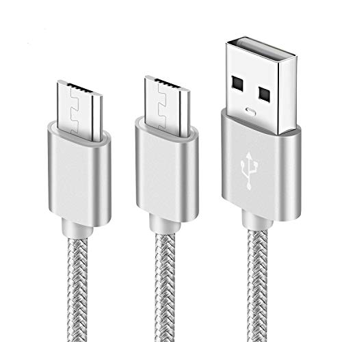 Cable Micro USB Para Samsung A10 A6 S7 S6 Edge Plus J3 J5 J6 J7 J4 2017 2018,Galaxy A7 2018(Non Para 2017),Huawei P Smart,P8 Lite/P9 Lite/P10 Lite,Kindle Paperwhite/Fire,Carga Rapida Cargador 2M+2M