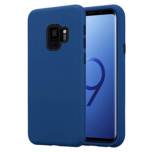 Cadorabo Funda para Samsung Galaxy S9 en Azul Oscuro - Hybrid Cubierta con Interior Silicona TPU e Bipartito Exterior Plástico - Case Cover Carcasa Protectora Ligera