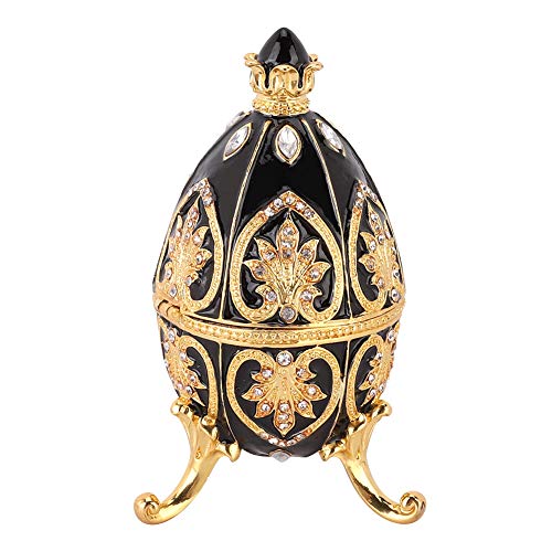 Caja de baratija de Huevo de Fabergé Pintada a Mano Joyero con bisagras esmaltado Mini Anillo único Pendientes Organizador de Joyas para organizar Joyas Huevo de Pascua Caja de baratija de Huevo de Fabergé Pintada a Mano Joyero con bisagras esmaltado Mini Anillo único Pendientes Organizador de Joyas para organizar Joyas Huevo de Pascua