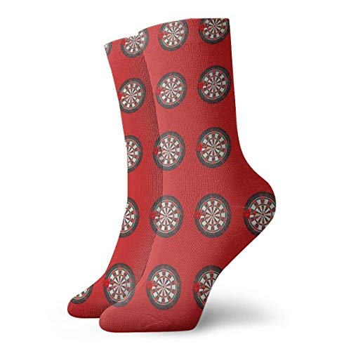 Calcetines de dardos de dardos vintage Calcetines cortos deportivos clásicos de ocio adecuados para hombres, mujeres, calcetines de sudor, calcetines informales cómodos y transpirables de 30 cm