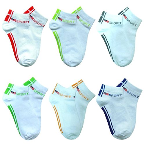 Calcetines deportivos para niños, 12 unidades multicolor 31-34 cm