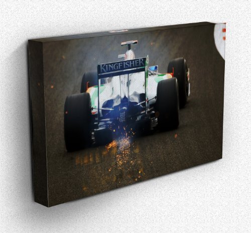 Canvas35 Adrian Sutil Force India Fórmula One World Championship Belga Gran Premio SPA-Francorchamps Supercar Lienzo Enmarcado 30x20 Pulgadas