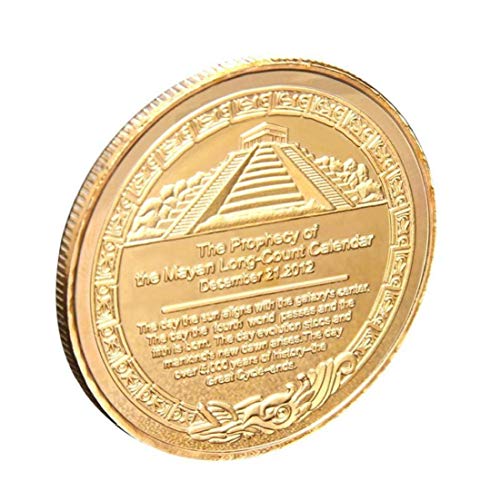 Case&Cover Fantasía Mayas Moneda Monedas Conmemorativas De Oro Chapado Bitcoin Colección De Arte Turismo Colección De Arte Hermosas Monedas Simbólicas 1pc