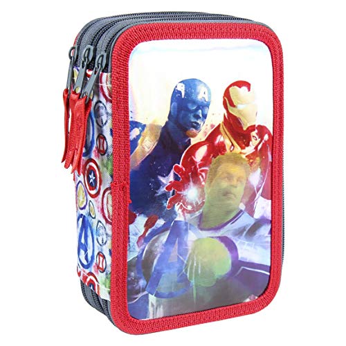 Cerdá Avengers, Estuche Plumier Triple con Rotuladores Giotto de The Avangers - Licencia Oficial Marvel Studios Unisex niños, Multicolor, 12.5 X 19.5 X 6.5 CM Cerdá Avengers, Estuche Plumier Triple con Rotuladores Giotto de The Avangers - Licencia Oficial Marvel Studios Unisex niños, Multicolor, 12.5 X 19.5 X 6.5 CM