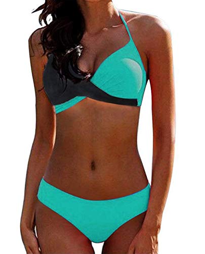 CheChury Bikinis Conjunto 2020 Sexy Push-Up Halter Traje de Baño Sexy Elegante Sólido Mujer Ropa de Playa Brasileños Bañador Talla Grande