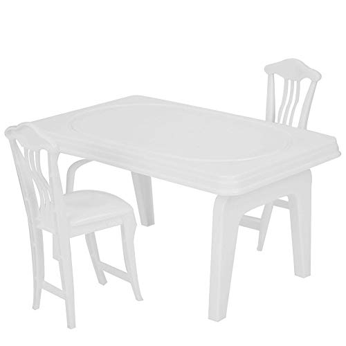 Cikonielf 3 uds, Casa de Juegos para niñas, Silla de Mesa, casa de muñecas, Juego de Mesa y sillas de Bricolaje, Silla de Mesa de Comedor en Miniatura para casa de muñecas