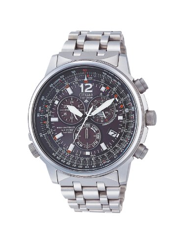 Citizen AS4050-51E - Reloj cronógrafo Ecodrive para hombre, correa de titanio color plateado