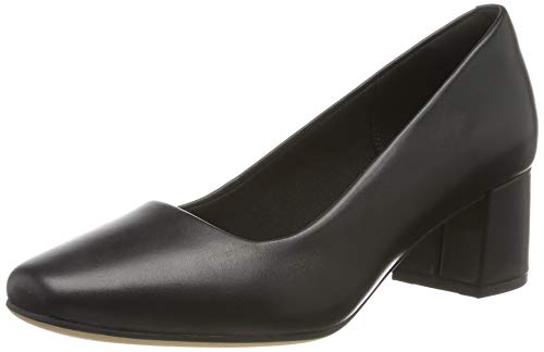 Clarks Sheer Rose, Zapatos de Tacón Mujer, Negro (Black Leather Black Leather), 37 EU