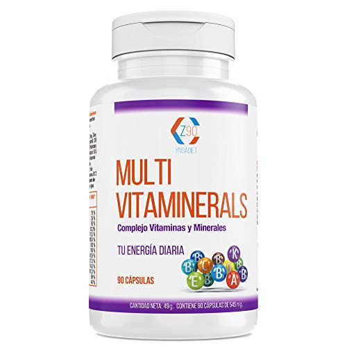 Complejo vitamínico con minerales, vitamina C, vitaminas B2, B3, B5, B6 y B12 y hierro - Multivitamínico para combatir el cansancio, la fatiga y aumentar el bienestar de tu cuerpo (90 cápsulas) Complejo vitamínico con minerales, vitamina C, vitaminas B2, B3, B5, B6 y B12 y hierro - Multivitamínico para combatir el cansancio, la fatiga y aumentar el bienestar de tu cuerpo (90 cápsulas)