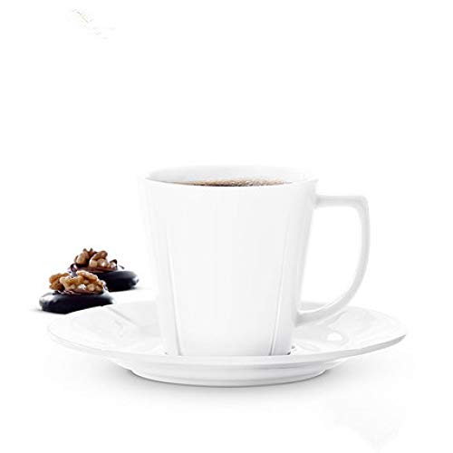 Cup Hotel Cafe Hombres y Mujeres Exclusivo Europeo Simple Home 260ML Bone China Cup Coffee Cup Set Blanco 260ml