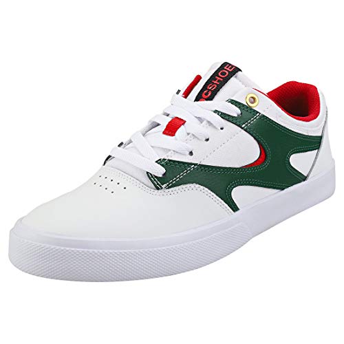 DC Shoes Kalis Vulc, Zapatillas de Skateboard para Hombre, Blanco (White/Red Wrd), 42 EU