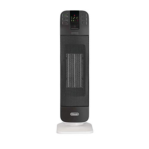 De'longhi HFX65v20 - Calefactor cerámico, 2000 w, temporizador digital, 2 niveles de calefacción, mando a distancia, blanco y gris