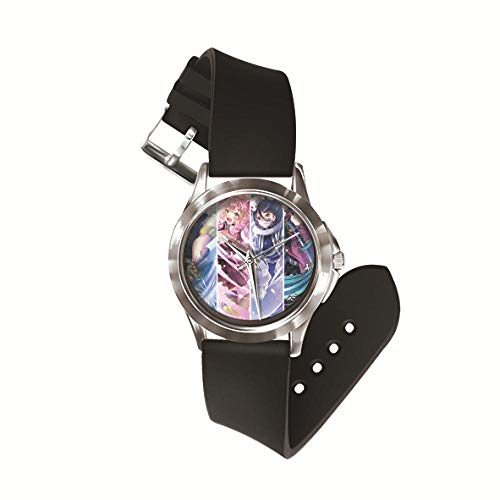 Demon Slayer Series Reloj de Cuarzo analógico Unisex Correa de Silicona Impermeable Caja de Metal Reloj de Anime Simple de Moda