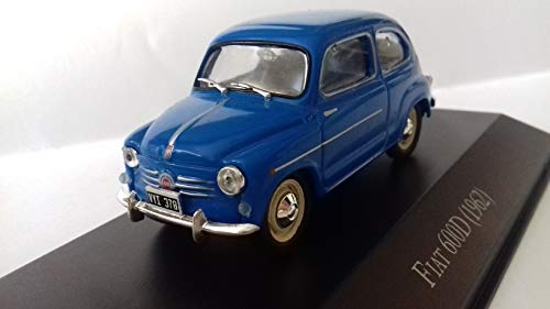 Desconocido 1/43 Coche Car Modelo FIAT 600 D 1962 Azul