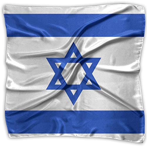 Diadema, bufanda de seda cuadrada con bandera de Israel, diademas cómodas para escalada, acampada, senderismo, 100x100cm