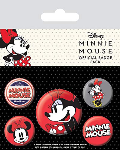 Disney Minnie Mouse-Paquete de chapas, multicolor, 10 x 12,5 cm, Cerámica, 10 X 12.5Cm