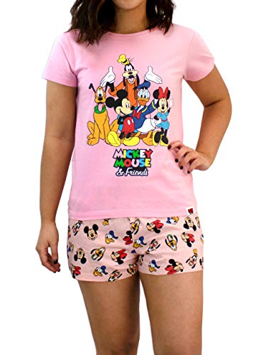 Disney Pijama para Mujer Mickey Mouse Minnie Mouse y y Amigos Rosa Medium
