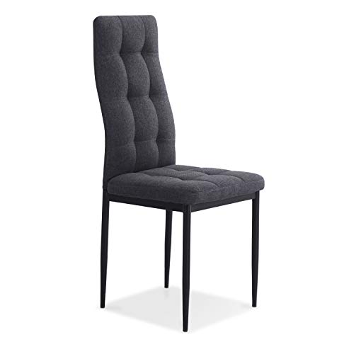 DISTRIGAL, S.L. HomeSouth - Pack 6 sillas de Comedor, Silla de salón o Cocina, Acabado en Tejido Color Gris, Modelo Zuni, Medidas: 41 cm (Ancho) x 48 cm (Fondo) x 96 cm (Alto). DISTRIGAL, S.L. HomeSouth - Pack 6 sillas de Comedor, Silla de salón o Cocina, Acabado en Tejido Color Gris, Modelo Zuni, Medidas: 41 cm (Ancho) x 48 cm (Fondo) x 96 cm (Alto).
