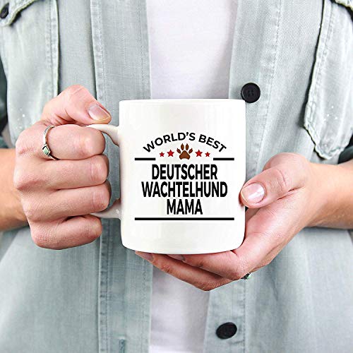 Dozili Deutscher Wachtelhund - Taza de café de cerámica con texto en inglés "Best Mama Birthday", 11 onzas, color blanco
