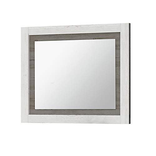 duehome HomeSouth - Espejo de Pared, Mural con Luna Modelo Lara, Acabado en Color Andersen Pino y Gris, Medidas: 90 cm (Alto) x 75 cm (Ancho) x 3,5 cm (Fondo) duehome HomeSouth - Espejo de Pared, Mural con Luna Modelo Lara, Acabado en Color Andersen Pino y Gris, Medidas: 90 cm (Alto) x 75 cm (Ancho) x 3,5 cm (Fondo)