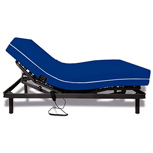 Duérmete Online Pack Ahorro Cama Articulada Eléctrica Reforzada 5 Planos + Colchón Sanitario Impermeable, Madera, Gris Antracita, 105x190 Duérmete Online Pack Ahorro Cama Articulada Eléctrica Reforzada 5 Planos + Colchón Sanitario Impermeable, Madera, Gris Antracita, 105x190
