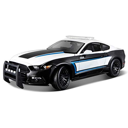 Escala 1: 18 de fundición a presión Modelo de Coche/Compatible con Ford Mustang 2015 / Simulación Colección de aleación Modelo de Coche Exposición Regalo Modelo de Coche (Color : Black)