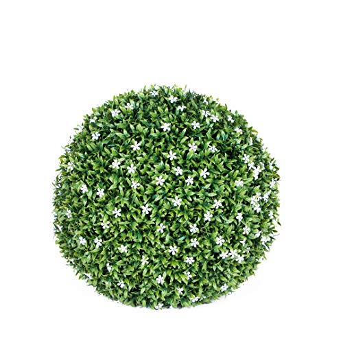 Esfera Decorativa Jazmin, Verde y Blanco, 38 cm altura, Catral 72050021
