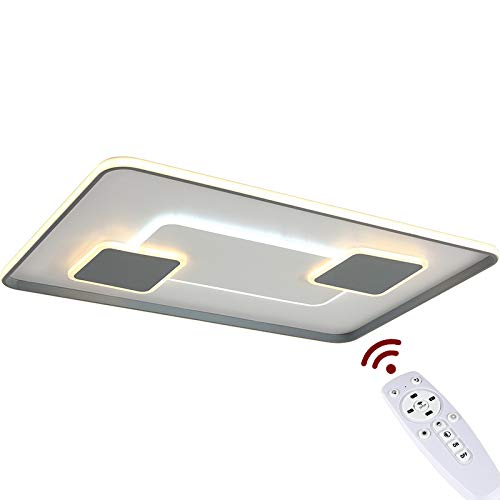 Eurotondisplay 9641CFX, 90 x 60 cm, lámpara LED de techo con mando a distancia, color de luz/brillo ajustable, lámpara de techo blanco/gris (9641CFX, 90 x 60 cm, 224 W) Eurotondisplay 9641CFX, 90 x 60 cm, lámpara LED de techo con mando a distancia, color de luz/brillo ajustable, lámpara de techo blanco/gris (9641CFX, 90 x 60 cm, 224 W)