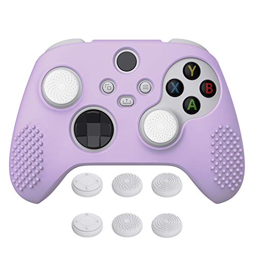 eXtremeRate PlayVital Funda de Silicona para Xbox Series X S Protector Tacto Suave Carcasa Antideslizante con 6 Tapas de Joysitcks Funda de Goma para Mando Xbox Series S X(3D Tachonado-Malva) eXtremeRate PlayVital Funda de Silicona para Xbox Series X S Protector Tacto Suave Carcasa Antideslizante con 6 Tapas de Joysitcks Funda de Goma para Mando Xbox Series S X(3D Tachonado-Malva)