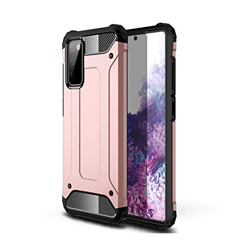 FANFO® Funda para Samsung Galaxy S20 FE/S20 Fan Edition(4G/5G), protección contra Golpes de TPU + PC Resistente a arañazos (Doble Capa) Carcasa para Samsung Galaxy S20 FE, Oro Rosa