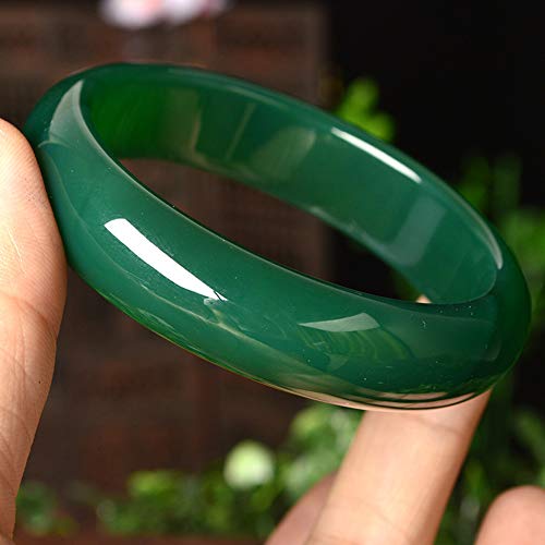 Feng Shui Micro Ondas de Agua Pulsera de Jade Verde Natural Piedras Preciosas Energía curativa Genuino Brazalete Lindo,64-66mm