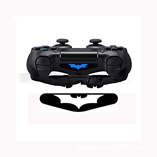 fengzong 5 unids/Lote Pegatinas de Joystick de murciélago Personalizadas para Playstation 4 Controlador de Juegos Barra de Luces calcomanías de PVC Pegatinas LED (Negro)