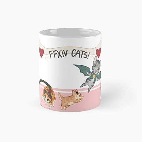 Ffxiv Cats Pink Classic Mug 11, 15 Oz.