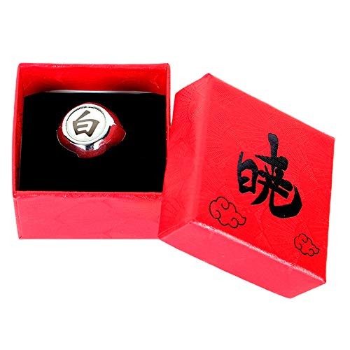 Fkjhkerk Naruto Anillo Popular for Regalos Mujeres de los Hombres Anillos de Metal Anillo de cumpleaños Regalo Caliente Individual en Caja (Color : A10, Size : 5 X 5 X 3cm)