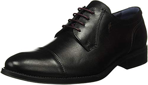 Fluchos | Zapato de Hombre | HERACLES 8412 Memory Negro Zapato de Vestir | Zapato de Piel de Vacuno de Primera Calidad | Cierre con Cordones | Piso de Goma Personalizado