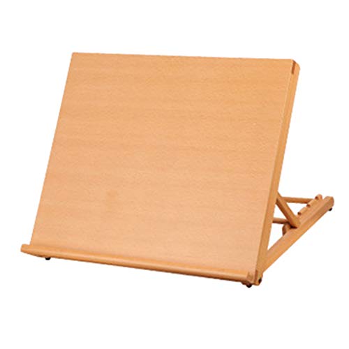 freneci Caballete de mesa de escritorio de madera de ajuste de altura, tablero de dibujo de madera de haya de calidad tablero de dibujo de caballete de - 45x35x30cm