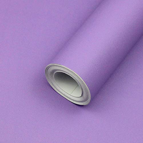 Freshtour Lámina adhesiva autoadhesiva para muebles, PVC grueso color morado mate, resistente al agua, 60 x 500 cm, lámina decorativa para pared, armario, encimera, mesa