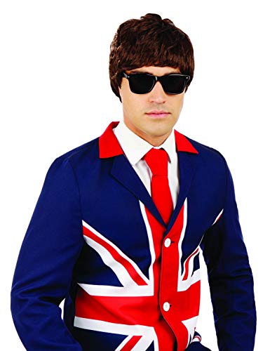 Fun Shack Marrón Años 60 Mod Peluca Y Gafas Peluca para Hombres - Un Tamaño Fun Shack Marrón Años 60 Mod Peluca Y Gafas Peluca para Hombres - Un Tamaño