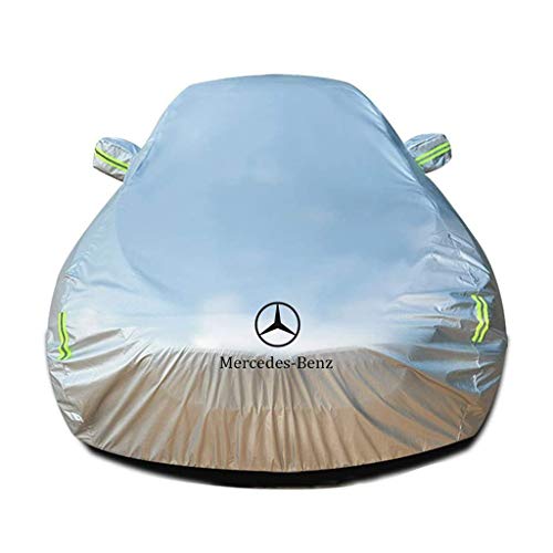 Funda para Coche Impermeable Compatible con Mercedes-Benz E-Class T-Modell (S213) E 220 d Estate, Transpirable Cubierta de Coche Resistente al Polvo Cubre para Coche con Tira Fluorescente