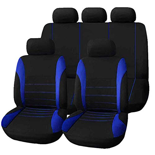 Fundas para asientos de automóvil - 1 juego de 9 piezas Cubiertas de asientos universales integrales para automóviles, reposacabezas delantero trasero Juegos completos Cubiertas de asientos automática